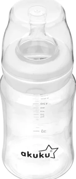 Akuku butelka szeroka antykolkowa smoczek 240ml 0m