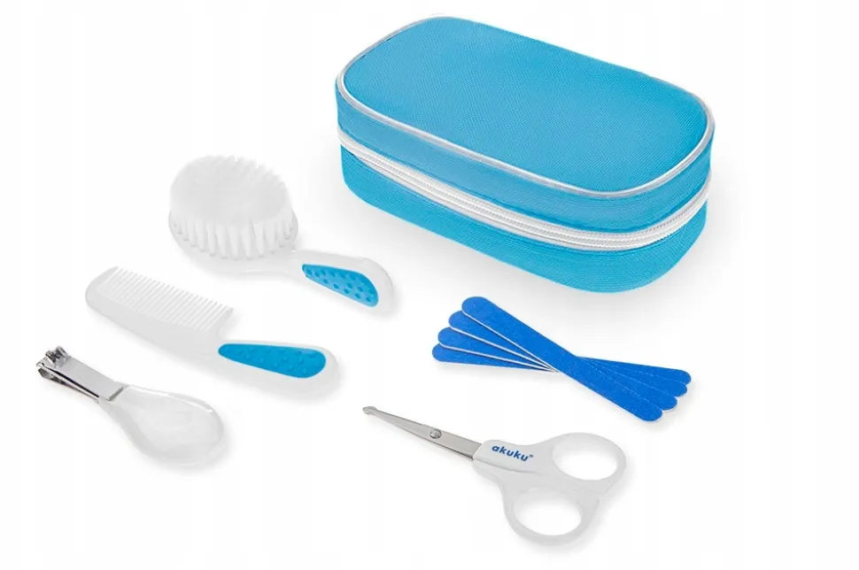 Akuku duży zestaw kosmetyczny manicure 9el. + etui