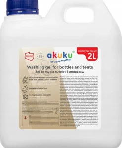 Akuku żel do mycia butelek i smoczków opakowanie uzupełniające płyn 2L