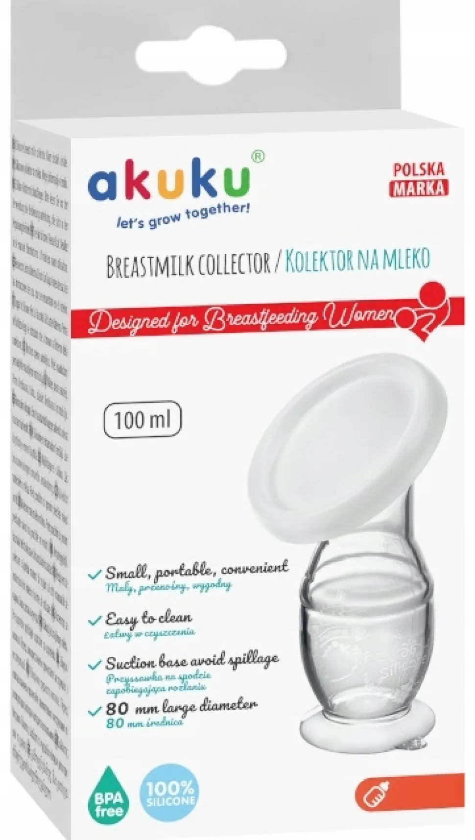 Akuku kolektor mleka magiczna butelka odciągacz