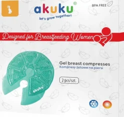 Akuku kompresy żelowe okłady osłonki na piersi x2