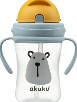 Akuku kubek bidon z rurką słomką uchwyty 300ml 9m+