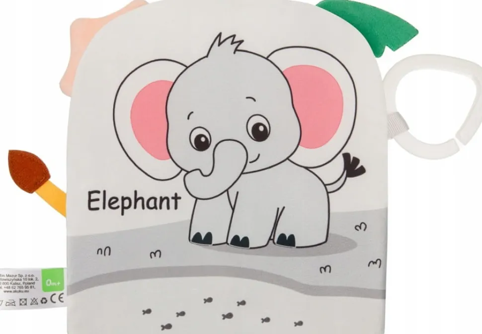 Akuku miękka książeczka sensoryczna edukacyjna dla dzieci zoo