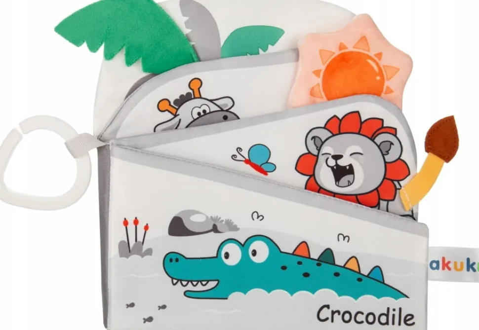 Akuku miękka książeczka sensoryczna edukacyjna dla dzieci zoo