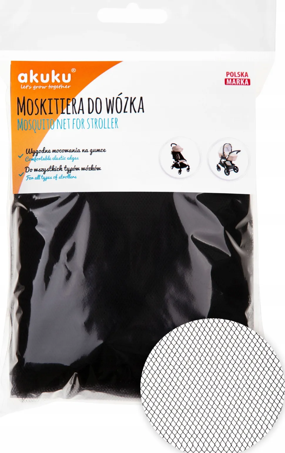 Akuku moskitiera uniwersalna do wózka z gumką