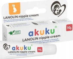 Akuku naturalna lanolina maść lanolinowa do brodawek na brodawki sutki 10g