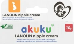 Akuku naturalna lanolina maść lanolinowa do brodawek na brodawki sutki 10g