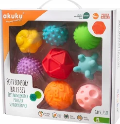 Akuku piłeczki sensoryczne sensory zestaw piłeczek