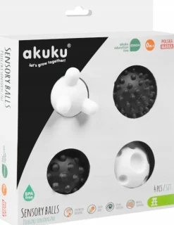 Akuku piłeczki zabawki sensoryczne sensory 4szt
