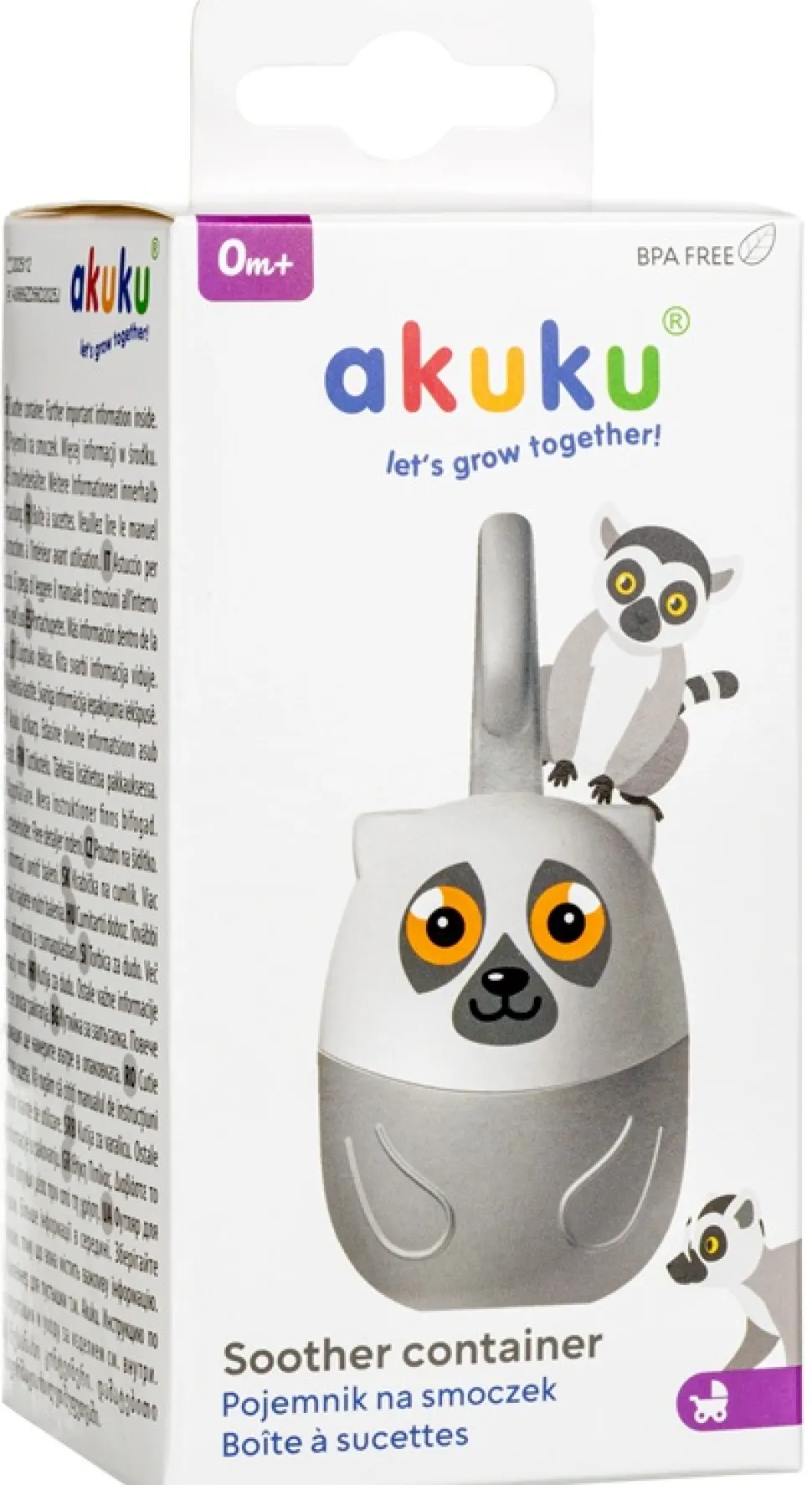 Akuku pojemnik pudełko na smoczek lemur uniwersalny
