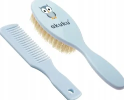 Akuku szczotka z naturalnego włosia + grzebień