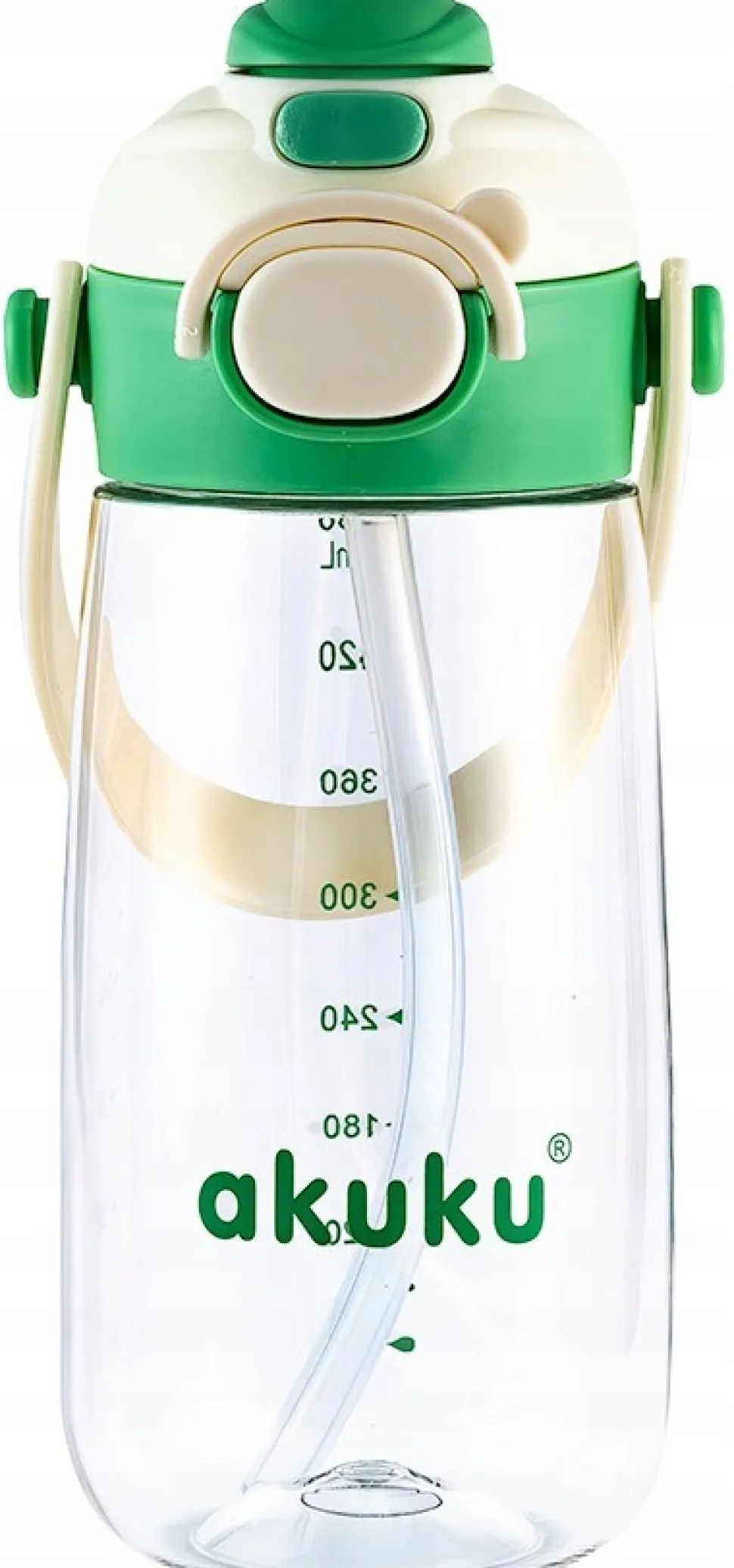 Akuku szkolny bidon tritanowy ze słomką smyczą 480ml butelka do picia