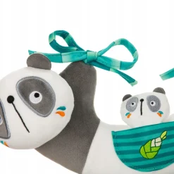 Akuku zawieszka do łóżeczka zabawka z lusterkiem i grzechotką panda