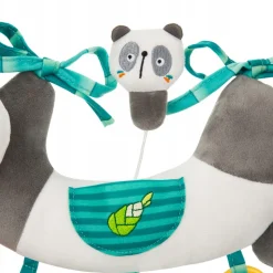 Akuku zawieszka do łóżeczka zabawka z lusterkiem i grzechotką panda