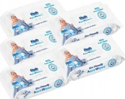 Aqua wipes nawilżane chusteczki dla dzieci mokre 99% aquawipes 5x60szt