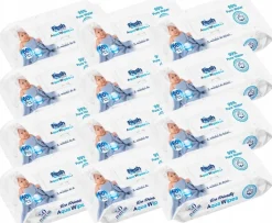 Aqua wipes nawilżane chusteczki dla dzieci mokre 99% aquawipes 12x60szt