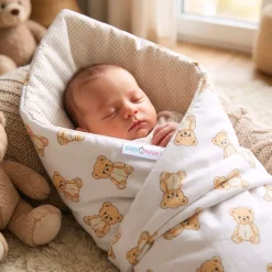 Babymam becik rożek niemowlęcy bawełna dwustronny