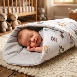Babymam becik rożek niemowlęcy bawełna dwustronny
