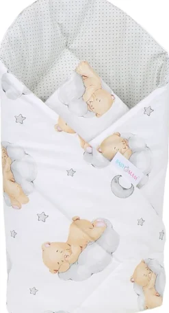 Babymam becik rożek niemowlęcy bawełna dwustronny