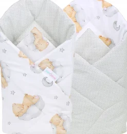Babymam becik rożek niemowlęcy bawełna dwustronny