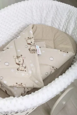 Babymam becik rożek niemowlęcy bawełna dwustronny