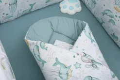 Babymam becik rożek niemowlęcy bawełna dwustronny