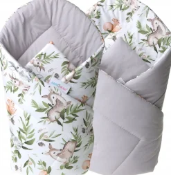 Babymam becik rożek niemowlęcy bawełna dwustronny