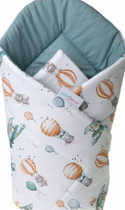 Babymam becik rożek niemowlęcy bawełna dwustronny