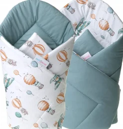 Babymam becik rożek niemowlęcy bawełna dwustronny