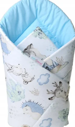 Babymam becik rożek niemowlęcy bawełna dwustronny