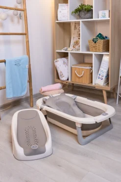 Babymam duża składana wanienka do kąpieli dla dziecka z poduszką