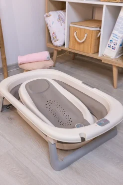 Babymam duża składana wanienka do kąpieli dla dziecka z poduszką