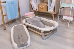 Babymam duża składana wanienka do kąpieli dla dziecka z poduszką