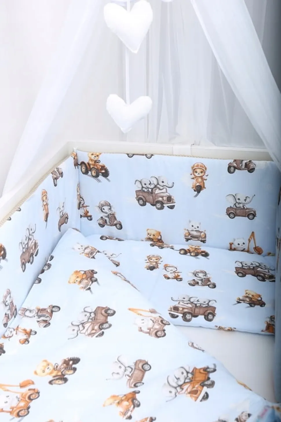 Babymam dwustronny ochraniacz 180x30 do łóżeczka