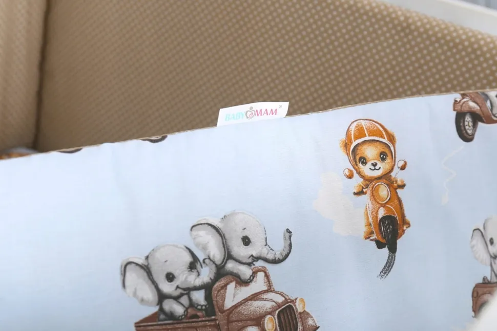 Babymam dwustronny ochraniacz 180x30 do łóżeczka