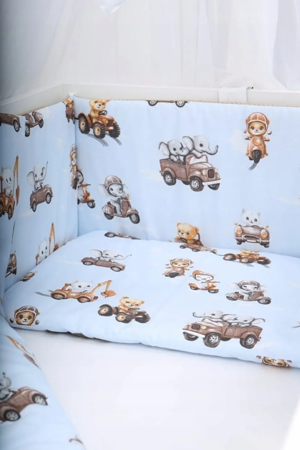 Babymam dwustronny ochraniacz 180x30 do łóżeczka