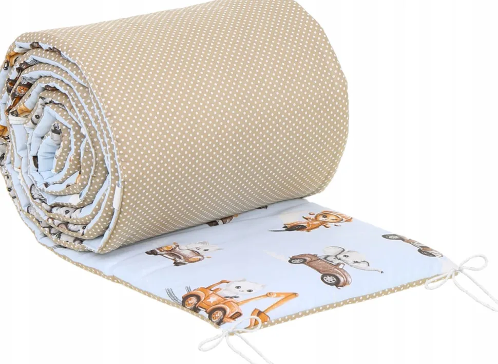 Babymam dwustronny ochraniacz 180x30 do łóżeczka