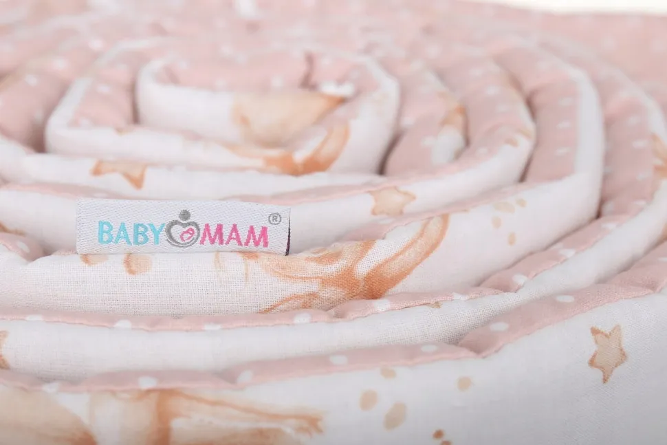 Babymam dwustronny ochraniacz 180x30 do łóżeczka