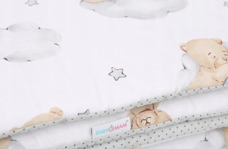 Babymam dwustronny ochraniacz 180x30 do łóżeczka
