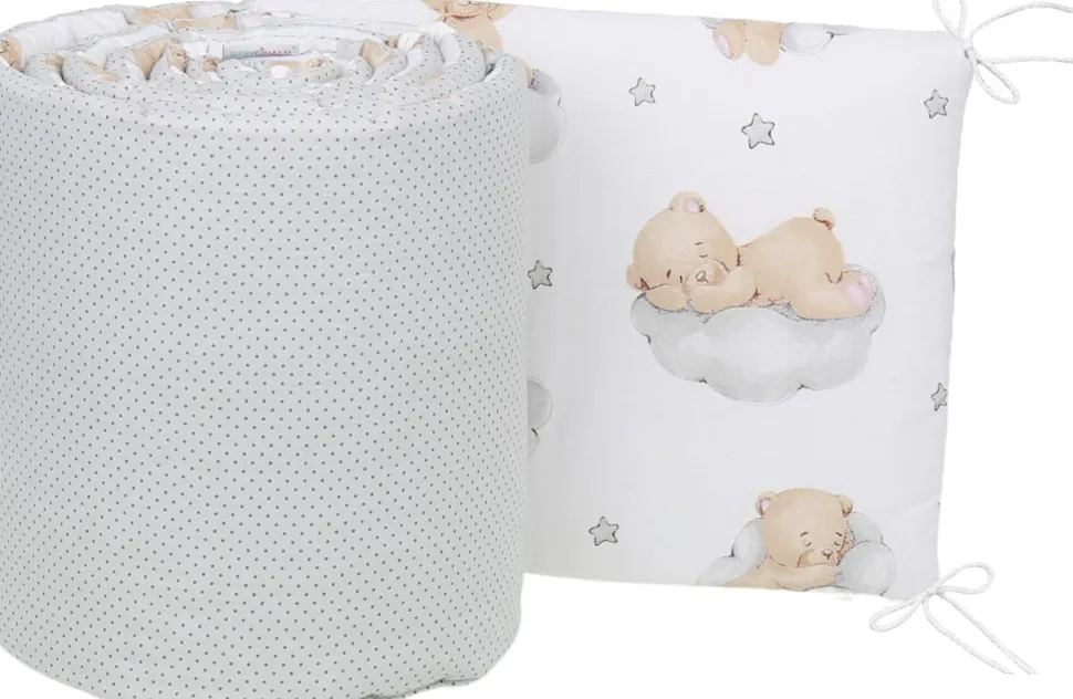 Babymam dwustronny ochraniacz 180x30 do łóżeczka