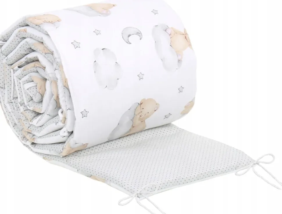 Babymam dwustronny ochraniacz 180x30 do łóżeczka