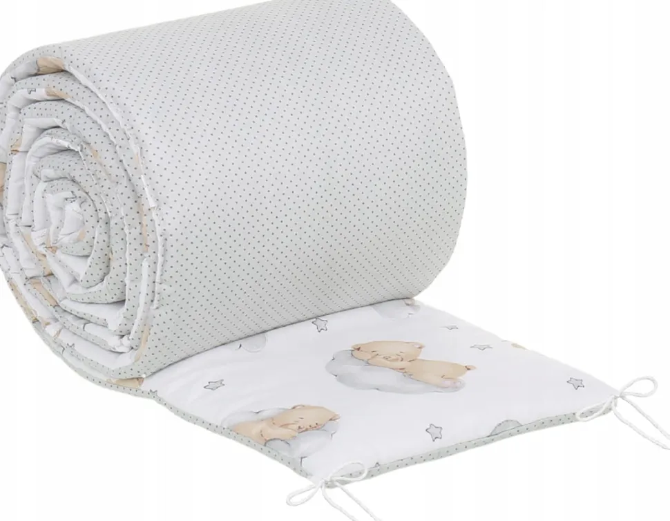 Babymam dwustronny ochraniacz 180x30 do łóżeczka