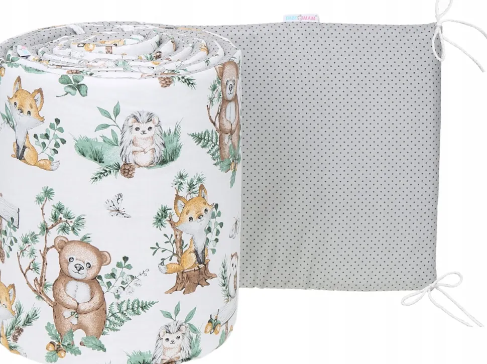 Babymam dwustronny ochraniacz 180x30 do łóżeczka