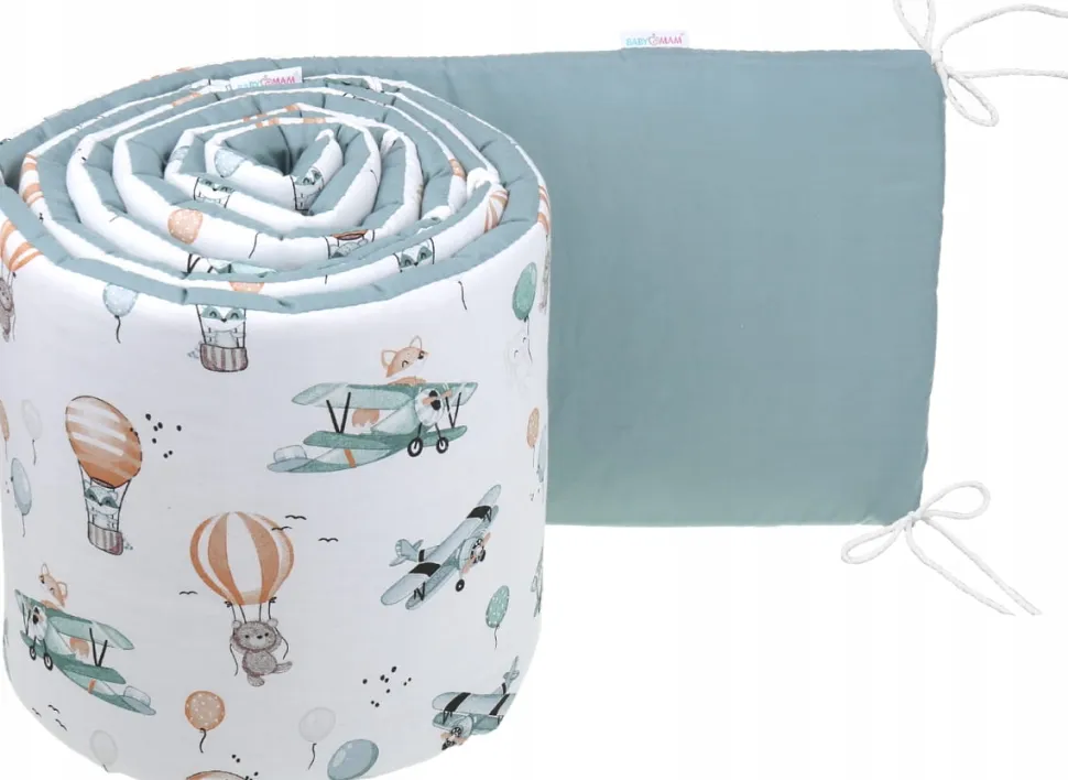 Babymam dwustronny ochraniacz 180x30 do łóżeczka
