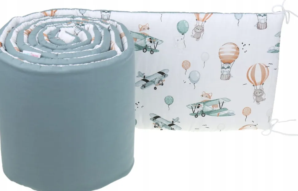 Babymam dwustronny ochraniacz 180x30 do łóżeczka