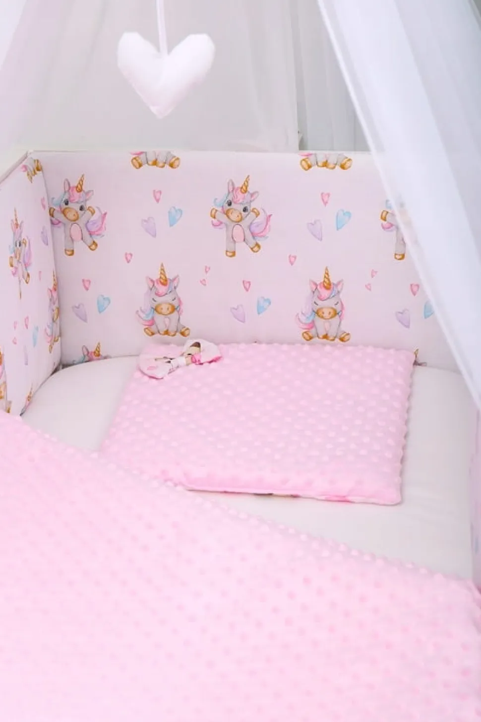 Babymam dwustronny ochraniacz 180x30 do łóżeczka