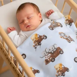 Babymam kocyk dla niemowląt uniwersalny dwustronny