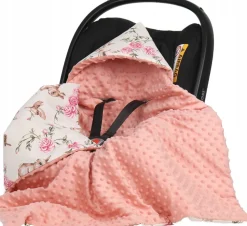 Babymam kocyk minky do fotelika nosidełka ciepły