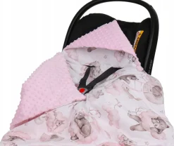 Babymam kocyk minky do fotelika nosidełka ciepły