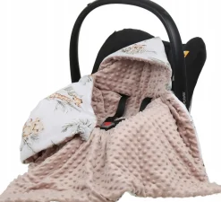 Babymam kocyk minky do fotelika nosidełka ciepły